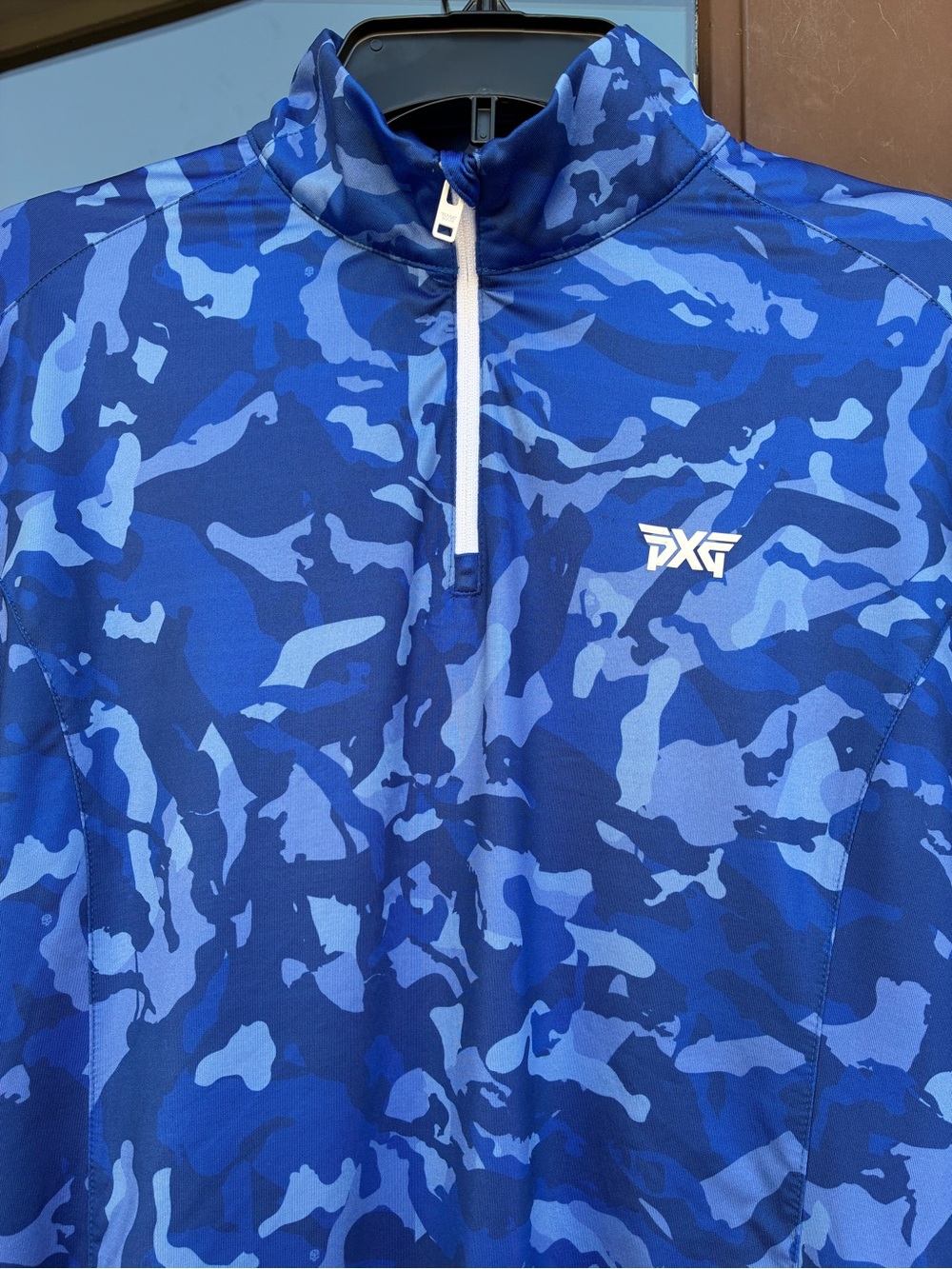 PXG Blue Camo 1/4-Zip L/S Pullover L